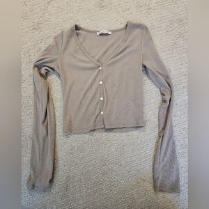 Abercrombie & Fitch Beige Button-Down Shirt